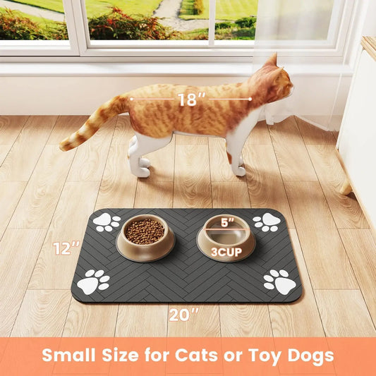 Waterproof Pet Feeding Mat — Non-Slip & Quick-Dry Floor Protection