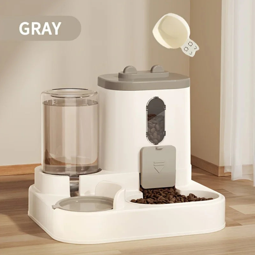 2-in-1 Automatic Cat Feeder & Water Dispenser | Anti-Spill, Cute Design