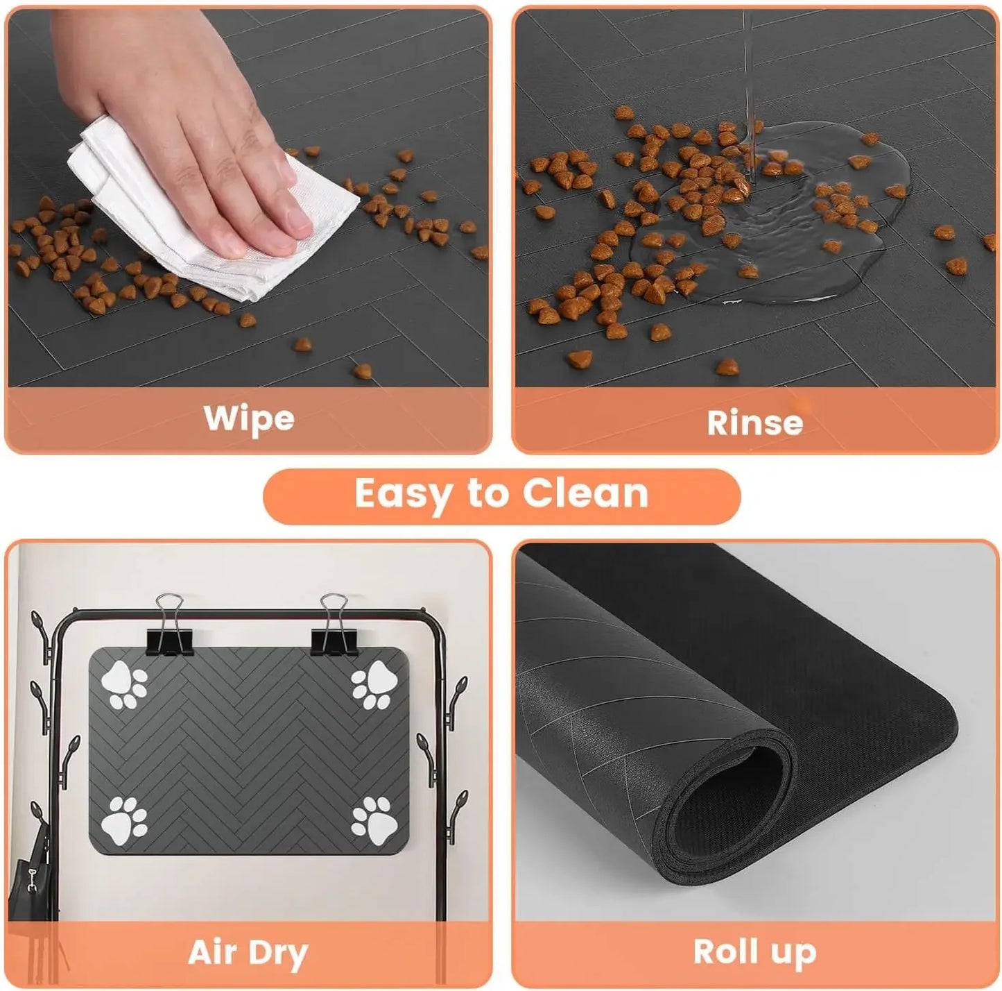 Waterproof Pet Feeding Mat — Non-Slip & Quick-Dry Floor Protection