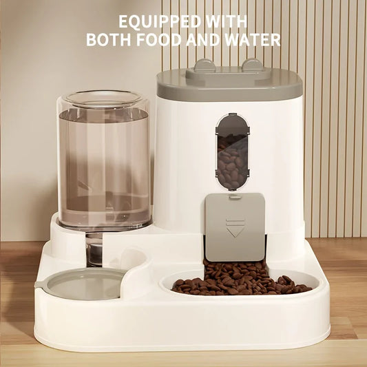 2-in-1 Automatic Cat Feeder & Water Dispenser | Anti-Spill, Cute Design