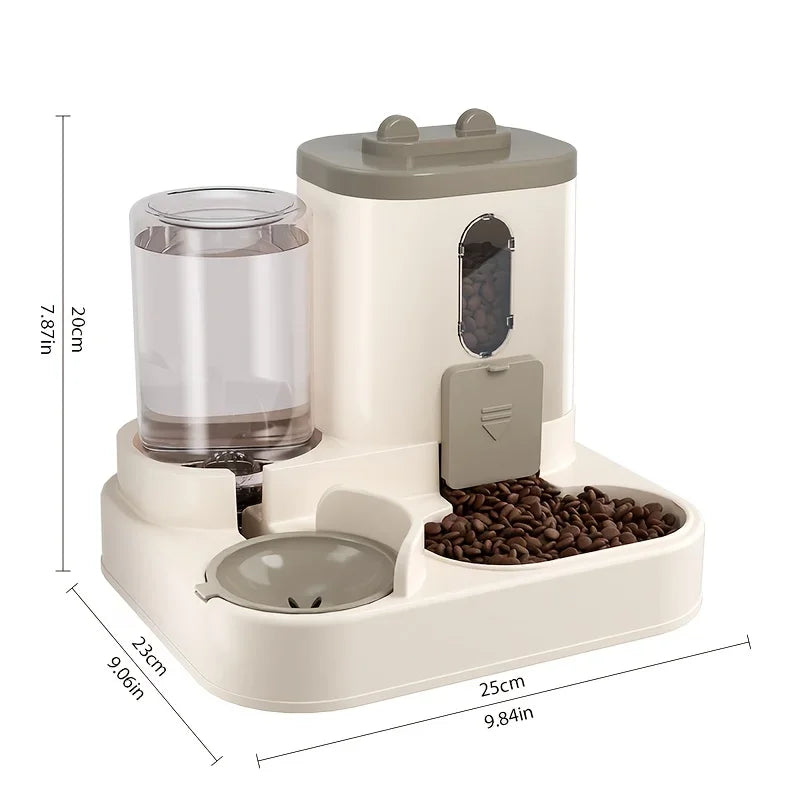 2-in-1 Automatic Cat Feeder & Water Dispenser | Anti-Spill, Cute Design