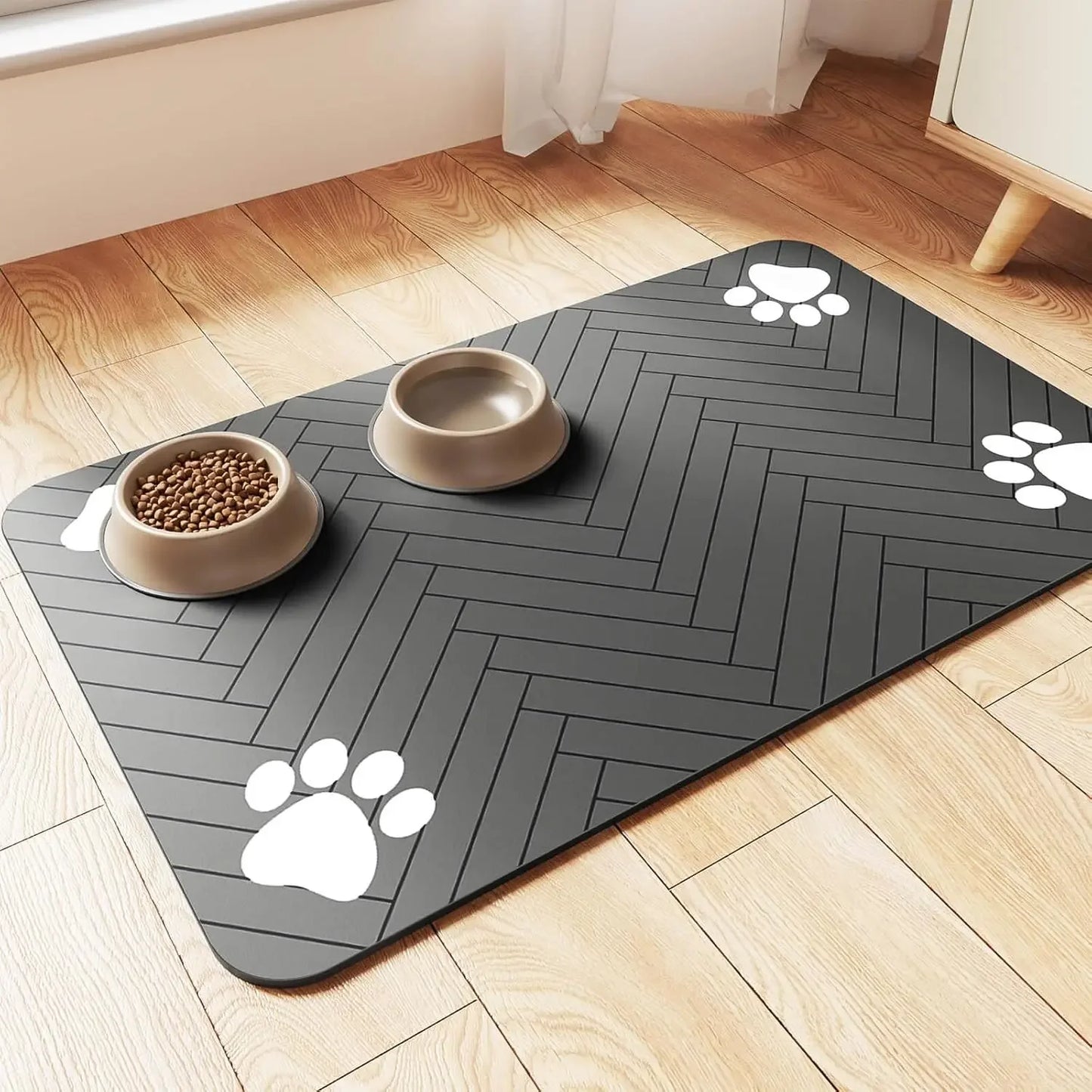 Waterproof Pet Feeding Mat — Non-Slip & Quick-Dry Floor Protection
